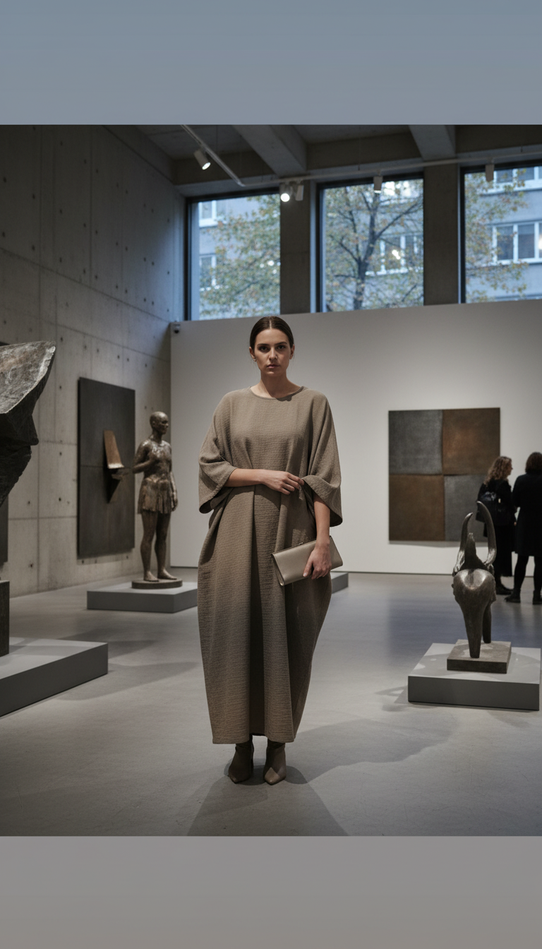 Women's Relaxed Cotton Dress in use