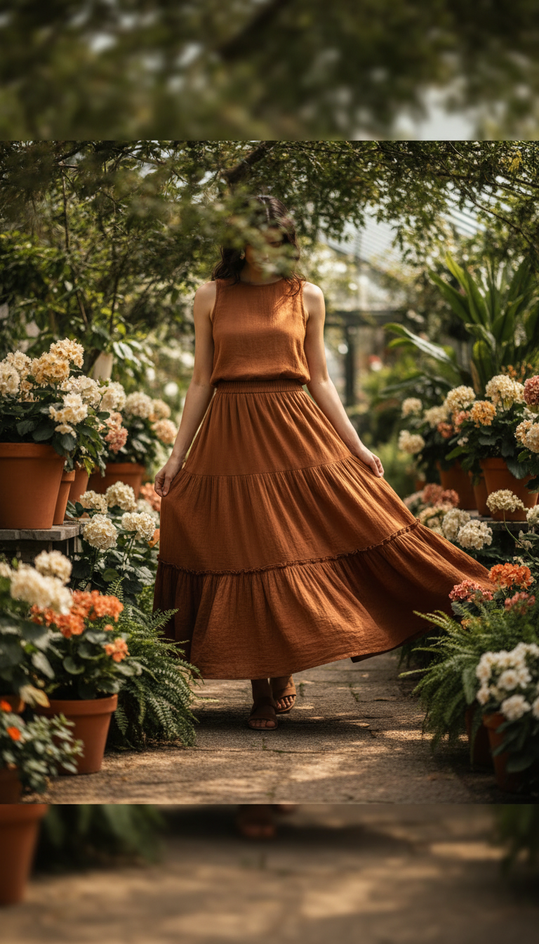 Bohemian Maxi Skirt in use
