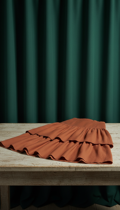 Terracotta Layered Skirt in a new setting