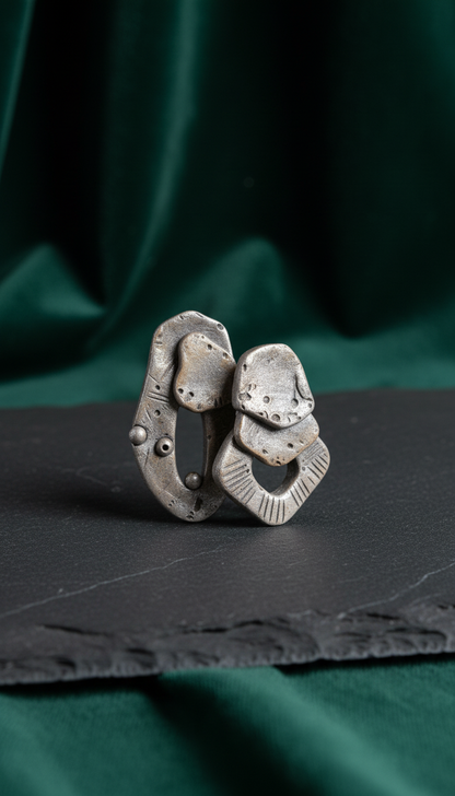 Polymer Clay Drop Earrings in a new setting