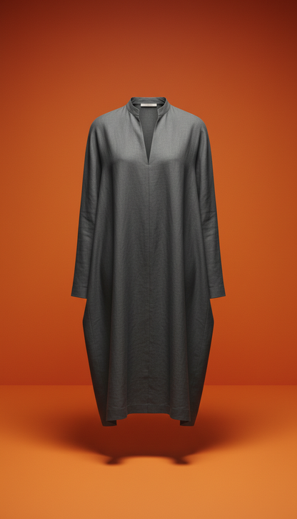 Capture a piece of minimalist fashion apparel from AS PRIME MART, centered in the frame against a clean, bold backdrop in...