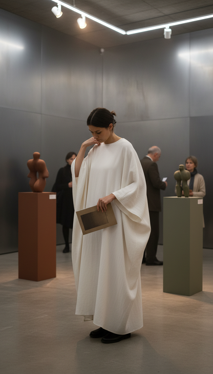 Oversized Cotton Dress in use