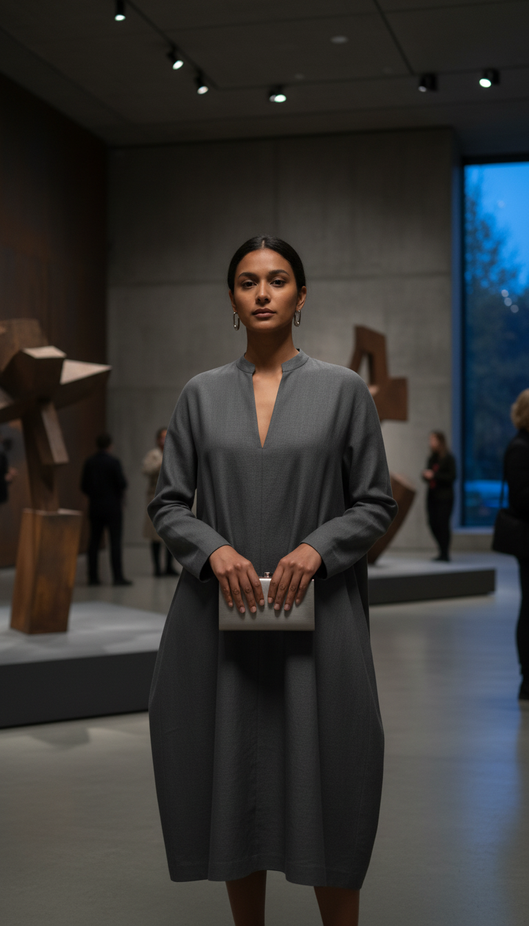 Sleek Minimalist Dress in use