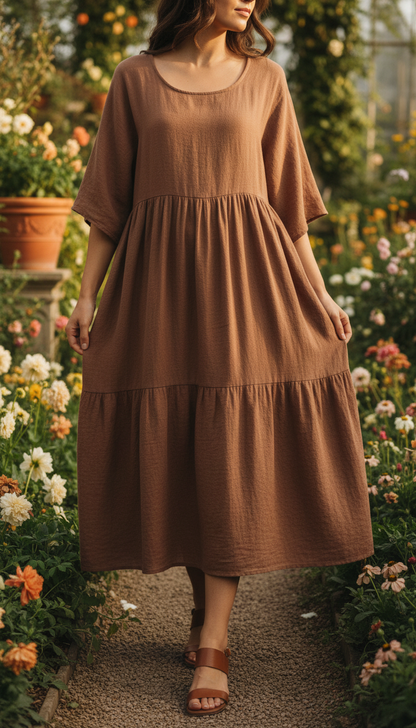 Clay Cotton Dress in use